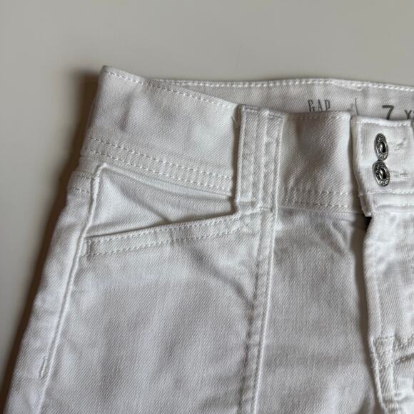 Gap Kids Low Rose Y2K White Denim Shortie Shorts 7 - Picture 6 of 11